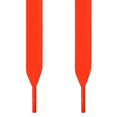Extra-wide neon orange shoelaces