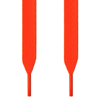 Extra-wide neon orange shoelaces